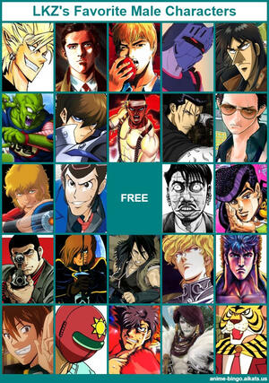 Favorite Male Character Bingo